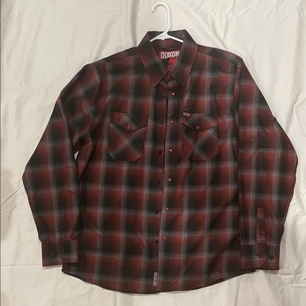 DIXXON Men's Red and Black Checkered Shirt. “The Count”